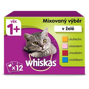 Whiskas Mixovaný výber v želé 12× 100 g - Kapsička pre mačky
