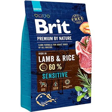 Brit Premium by Nature Sensitive Lamb 3 kg - Granuly pre psov