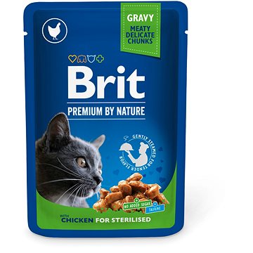 Brit Premium Cat Pouches Chicken Slices for Sterilised 100 g - Kapsička pre mačky