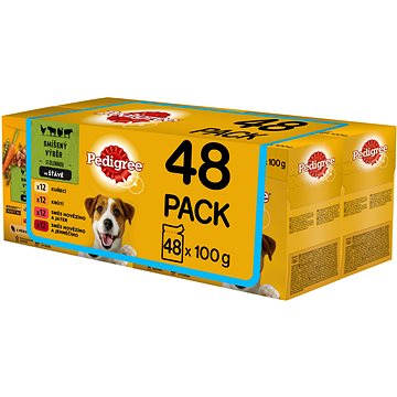 Pedigree Vital Protection mäsový výber so zeleninou na šťave 48× 100 g - Kapsička pre psov