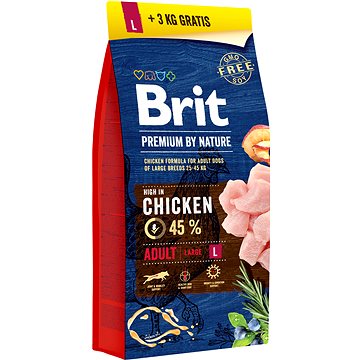 Brit Premium by Nature Adult L 15 + 3 kg - Granuly pre psov
