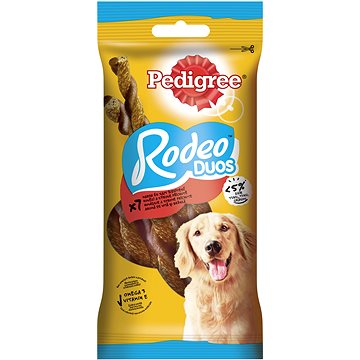 Pedigree Rodeo Duo žuvacie pochúťky s hovädzou a syrovou príchuťou 7 ks (123 g) - Maškrty pre psov
