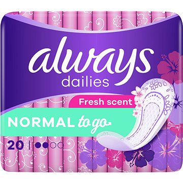 ALWAYS Dailies Normal To Go Fresh Intímky 20 ks - Slipové vložky