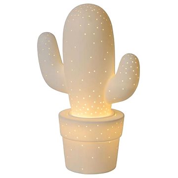 Lucide 13513/01/31 – Stolná lampa CACTUS 1× E14/40 W/230 V biela