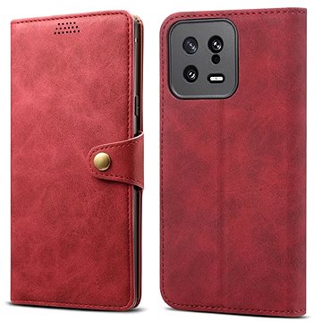 Lenuo Leather flipové puzdro na Xiaomi 13, červené