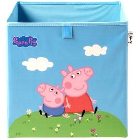 Lifeney Úložný box Prasiatko Peppa a Tomík 33 × 33 × 33 cm