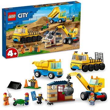 LEGO® City 60391 Stavebná dodávka a demolačný žeriav