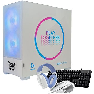 AlzaPC GameBox Prime Logitech Edice - i5 / RTX4060Ti / White + Logitech G CORE X herní set