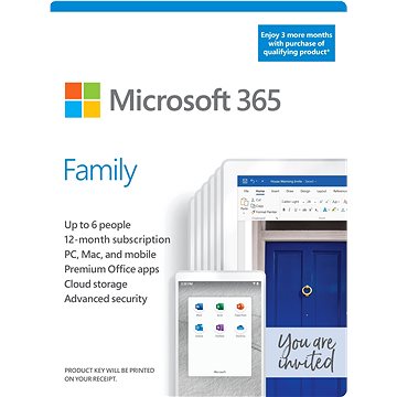 Microsoft 365 Family, 15 Months (Electronic License) | Office Software on  