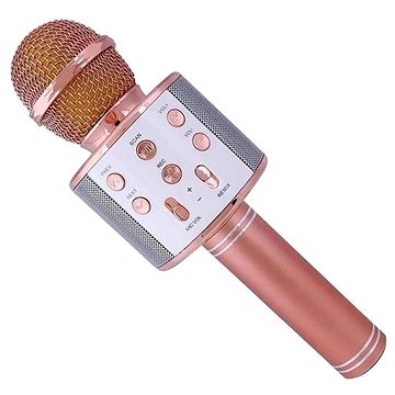 ALUM Bezdrôtový karaoke mikrofón WS-858 Rose Gold