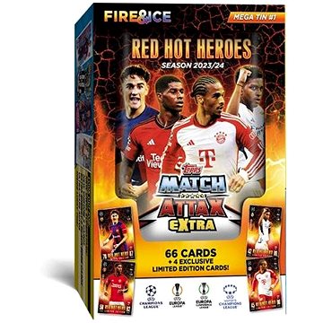 Topps Škatuľka CHAMPIONS LEAGUE EXTRA 2023/24 Mega Tin 1 Red Hot Heroes