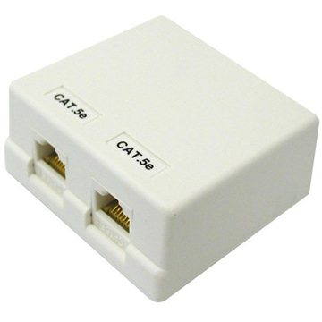 Datacom, CAT5E, STP, 2× RJ45, na omietku