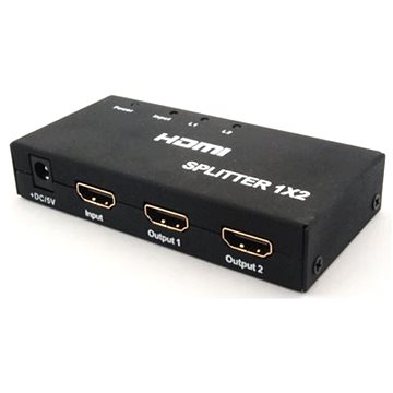 PremiumCord externý HDMI Splitter, 2x port HDMI 1,4 čierny - Rozbočovač