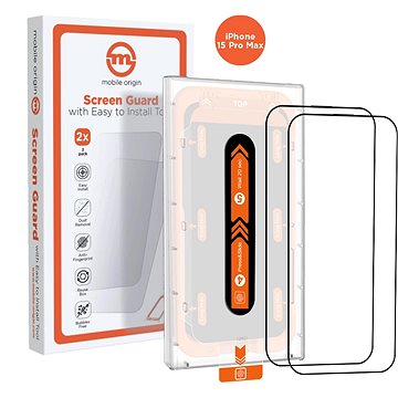 Mobile Origin Orange Screen Guard iPhone 15 Pro Max 2 ks s aplikátorom