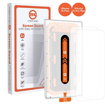 Mobile Origin Orange Screen Guard iPhone 15 Pro Max/15 Plus 2 ks s aplikátorom