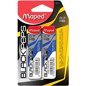 MAPED do mikroceruzky HB 0,7 mm v škatuľke – 2× 12 túh v balení