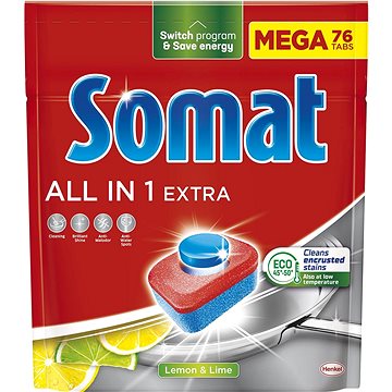 Somat All in 1 Extra tablety do umývačky 76 ks