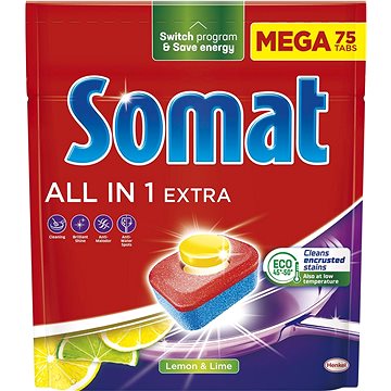 SOMAT All in 1 Extra Lemon & Lime 75 ks