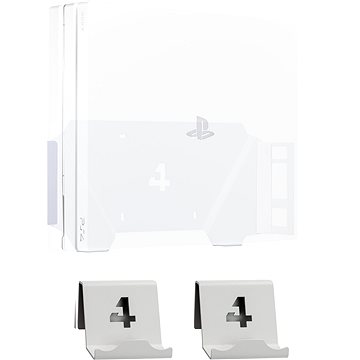 4mount – Wall Mount for PlayStation 4 Pro White + 2× Controller Mount