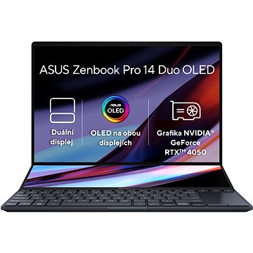 ASUS Zenbook Pro 14 Duo OLED UX8402VU-OLED026WS Tech Black celokovový + 3 mesiace Adobe Creative Cloud