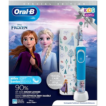 Oral-B Vitality Kids Frozen II + Cestovné Puzdro - Elektrická zubná kefka pre deti