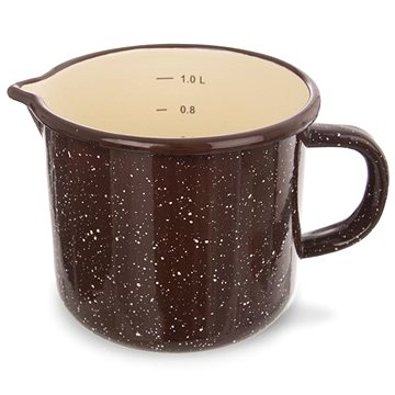 Orion Hrnček smalt BROWN 12 cm výlevka