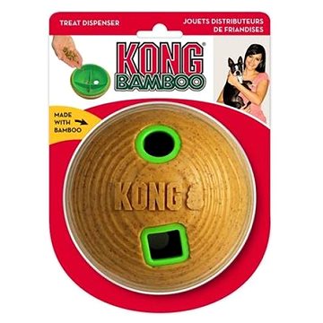 Kong Bamboo lopta z bambusu na pochúťky M, 12,1 × 12,1 × 12,1 cm