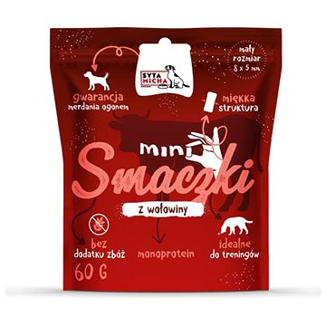 Syta micha – Mini maškrty pre psov s hovädzím mäsom