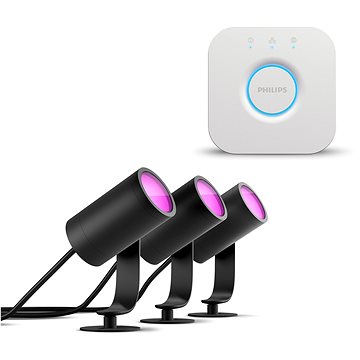 Lily Hue base unit spike black 3× 8 W 24 V + Philips HUE Bridge EÚ