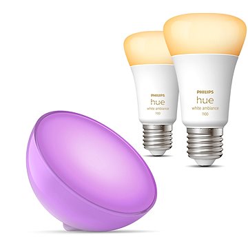 Philips HueWA 8 W A60 E27 2P EÚ + COL Hue Go V2 EU white