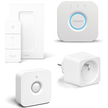 Philips Hue Dimmer Switch EÚ/UK v2 + Philips Hue Motion Sensor EÚ + Philips Hue 1× Smart plug BE/FR