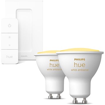 Philips HueWA 4.3 W GU10 2P EUR + Philips Hue Dimmer Switch EÚ/UK v2