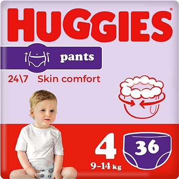 HUGGIES Pants Jumbo -  4 (36 ks) - Plienkové nohavičky