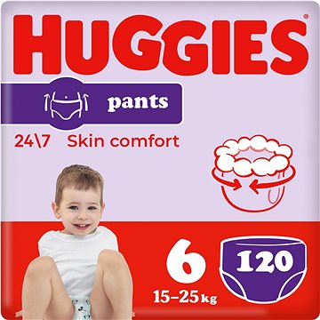 HUGGIES Pants Jumbo veľkosť 6 (120 ks) - Plienkové nohavičky