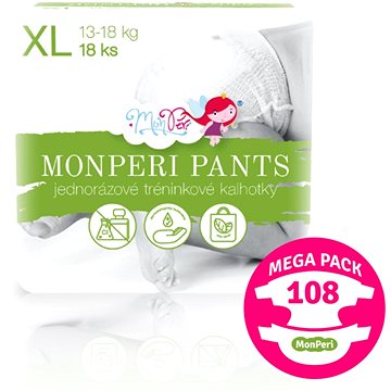 MonPeri Pants Mega Pack veľ. XL (108 ks) - Plienkové nohavičky