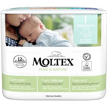 MOLTEX Pure & Nature Newborn veľ. 1 (22 ks)