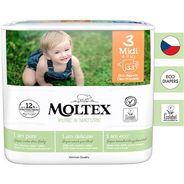 MOLTEX Pure & Nature Midi veľ. 3  (33 ks)