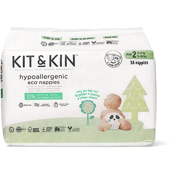 Kit & Kin Eko Naturally Dry Nappies veľ. 2 (38 ks)