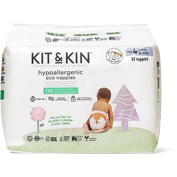 Kit & Kin Eko Naturally Dry Nappies veľkosť 4 (32 ks)