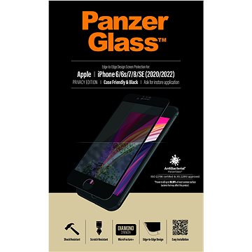 PanzerGlass Privacy pro Apple iPhone 6/6s/7/8/SE (2020/2022)