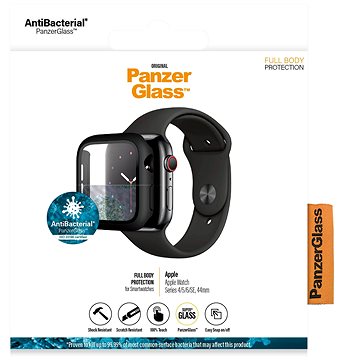 PanzerGlass Full Protection pre Apple Watch 4/5/6/SE 44 mm (čierny rámček)