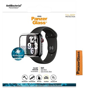 PanzerGlass Full Protection pre Apple Watch 4/5/6/SE 40 mm (číry rámček)