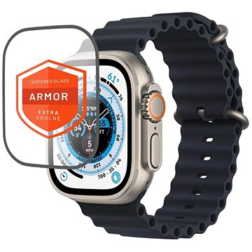 FIXED Armor s aplikátorom na Apple Watch Ultra 49 mm čierne