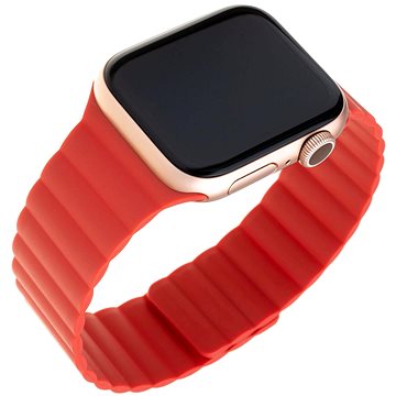 FIXED Silicone Magnetic Strap pre Apple Watch 38/40/41mm červený