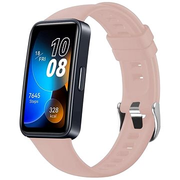 FIXED Silicone Strap na Huawei Band 8 ružový