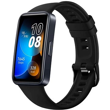 FIXED Silicone Strap na Huawei Band 8 čierny