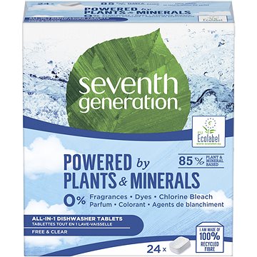 Seventh Generation All in 1 Free&Clear Eko tablety do umývačky 24 ks - Ekologické tablety do umývačky