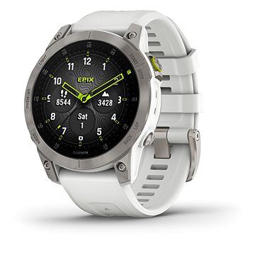 Garmin Epix Gen 2 Titanium/Carrera White Band - Smart hodinky