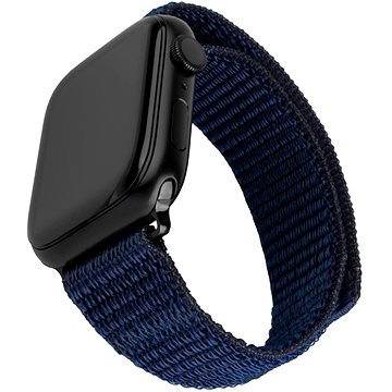 FIXED Nylon Sporty Strap na Apple Watch 42/44/45 mm tmavomodrý