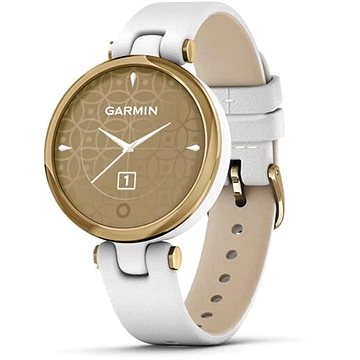 Garmin Lily Classic Light Gold/White Leather Band - Smart hodinky